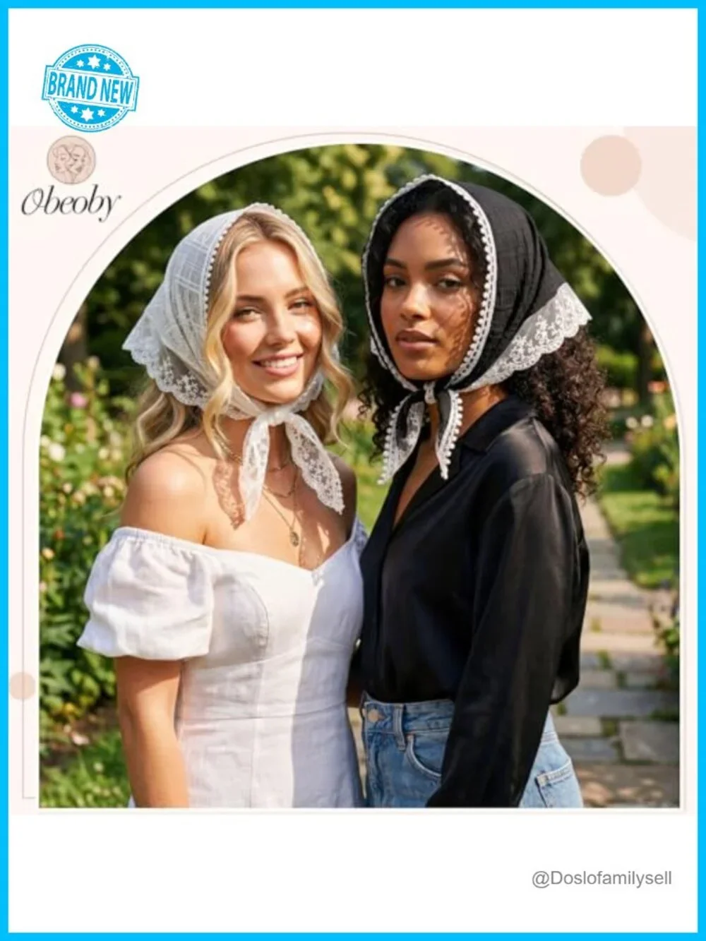 4 Pack Lace Bandanas Head Scarf Women Wedding Bridal Tulle Bobby Pin